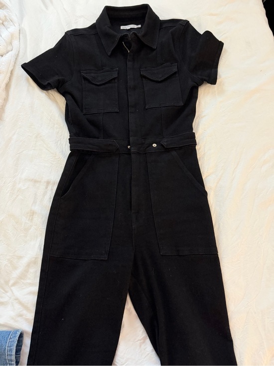 Good American Pants - Good American Black Short-Sleeve Jumpsuit
